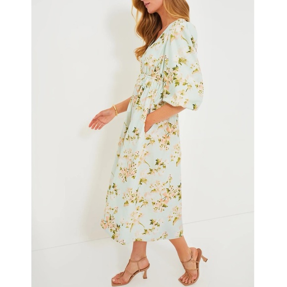 TUCKERNUCK Aqua Watercolor Marlena Dress LARGE - Picture 3 of 14